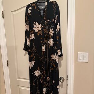 Floral Black Maxi Dress